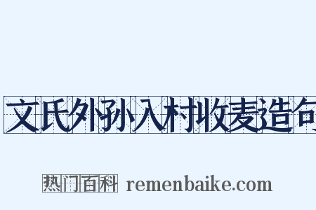 文氏外孙入村收麦造句是什么意思的图片